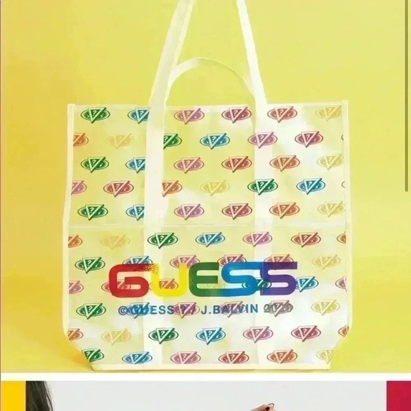GUESS J. Balvin 2020 Large Frosted Tote! NIP - Picture 2 of 2